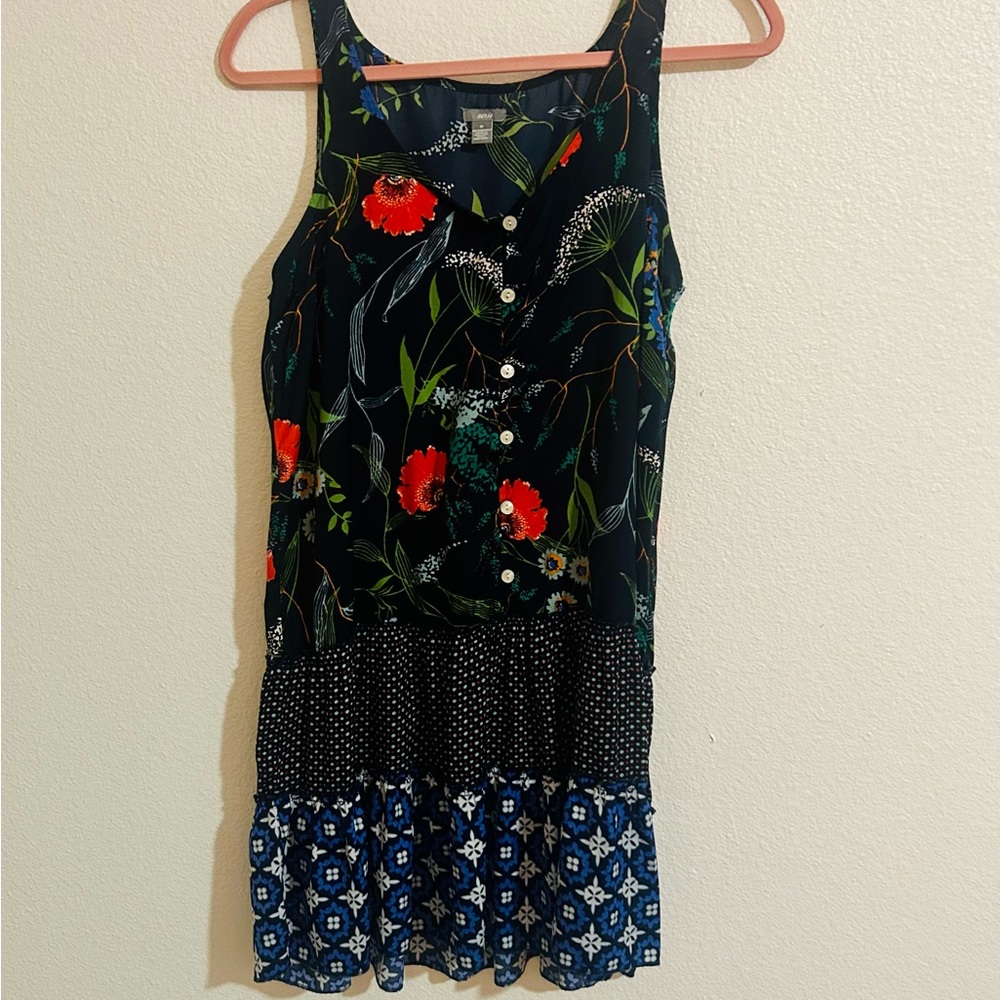 Aerie Floral Mismatched Patterned Button-down Nightgown